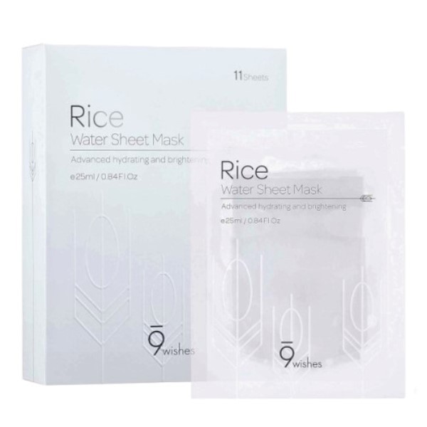 9wishes - Rice Water Sheet Mask - 11pcs