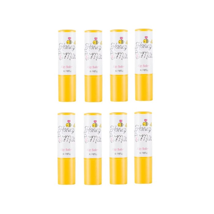 A'PIEU Honey & Milk Lip Balm - 3.3g (8ea) Set