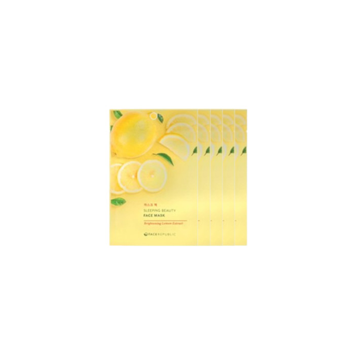 face republic Sleeping Beauty Face Mask - 23ml - Brightening Lemon Extract (5ea) Set