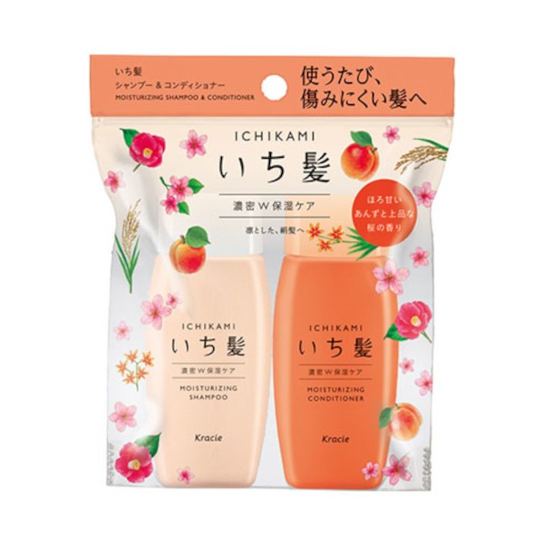 Kracie - Ichikami Moisturizing Shampoo & Conditioner Mini Set - 1set(2articoli)