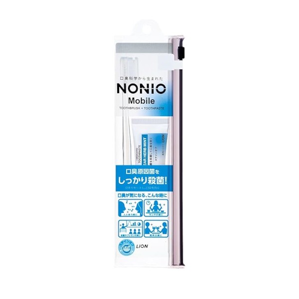 LION - Nonio Mobile Toothbrush & Toothpaste Travel Set - 1 pezzo + 30g
