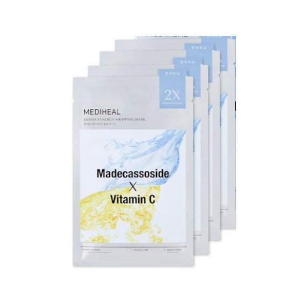 Mediheal - Derma Synergy Wrapping Mask Sheet for Toning Care (Madecassoside x Vitamin C) - 4pezzi