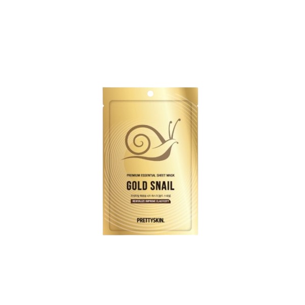 Pretty Skin - Premium Essential Sheet Mask Gold Snail - 10pezzi