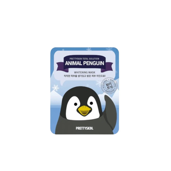 Pretty Skin - Total Solution Animal Penguin Whitening Mask - 10pezzi