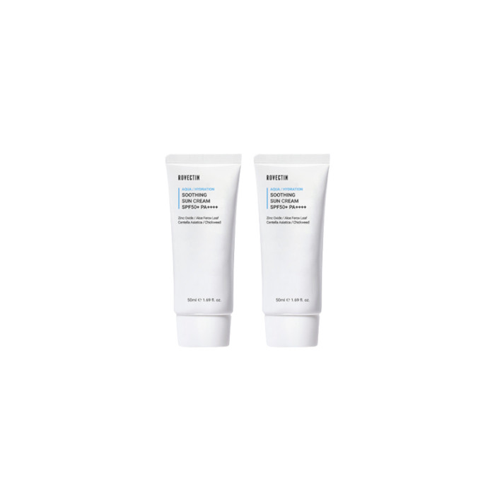 ROVECTIN - Aqua Soothing Sun Cream SPF50+ PA++++ (New Version of Skin Essentials Aqua Soothing UV Protector) - 50ml (2ea) Set