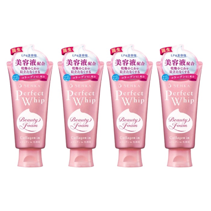 Shiseido - Senka Perfect Whip Collagen in Washing Foam Cleanser (2023 Version) - 120g (4ea) Set