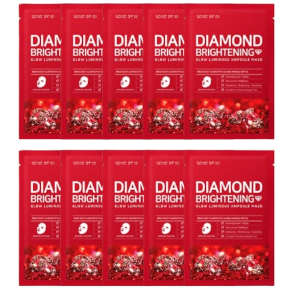 SOME BY MI - Red Diamond Brightening Glow Luminous Ampoule Mask - Micro - white - 10stücke