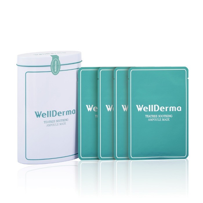 WELLDERMA - Teatree Soothing Ampoule Mask (Tin case) - 10pcs