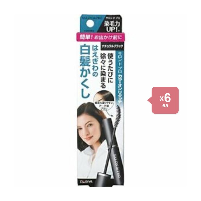 Dariya Salon De Pro - Color On Retouch Gray Hair Comb EX - 15ml - Natural Black (6ea) Set