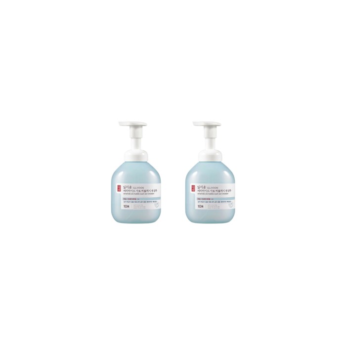 ILLIYOON Ceramide Ato Bubble Wash and Shampoo - 400ml (2ea) Set