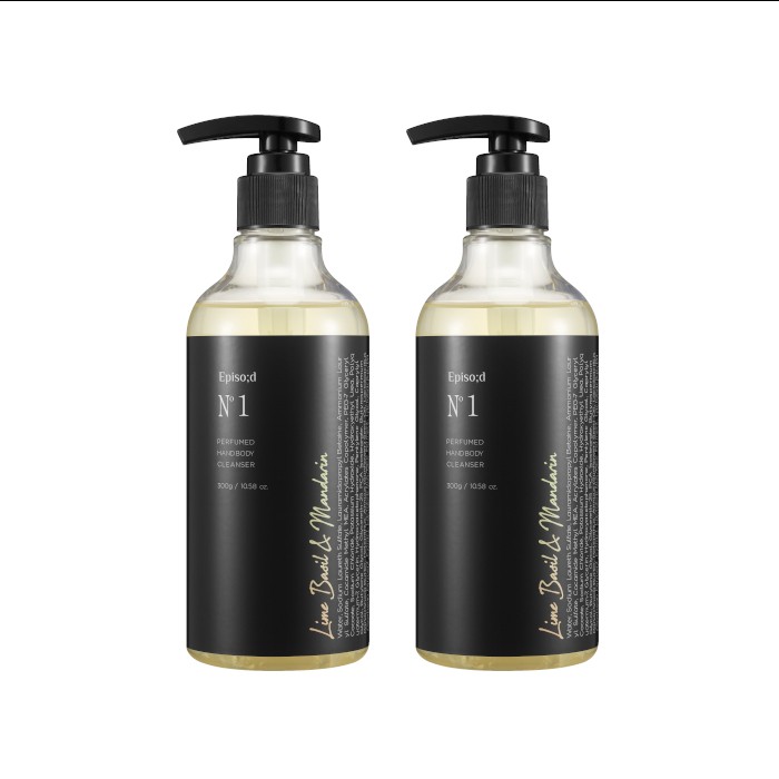 THE PLANT BASE - Episo;d No.1 Perfumed Hand Body Wash Basil and Mandarin - 300g (2ea) Set