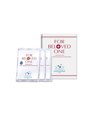 FOR BELOVED ONE - Hyaluronic Acid GHK-Cu Moisturizing Bio-Cellulose Facial Treatment Mask - 3pezzi