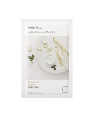 innisfree - My Real Squeeze Mask Ex - Ginseng - 1stück