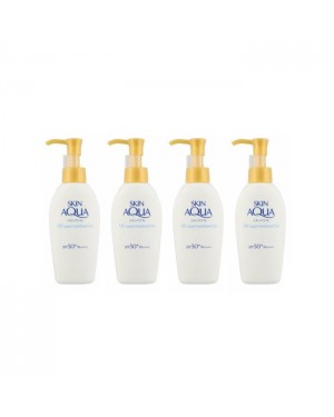 Rohto Mentholatum Skin Aqua Sunscreen Super Moisture Gel Pump (4er) Set