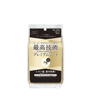 Shiseido - Ag Deo 24 Premium Deodorant & Antiperspirant Shower Sheet - 30piezas