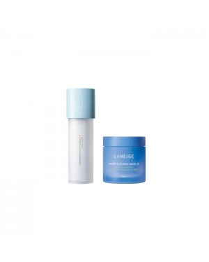 LANEIGE - Water Bank Blue Hyaluronic Essence Toner For Normal To Dry Skin - 160ml (1ea) + Water Sleeping Mask - 70ml (1ea) Set