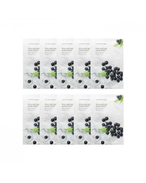 NATURE REPUBLIC - Real Nature Sheet Mask - Acai Berry - 1pc (10ea) Set