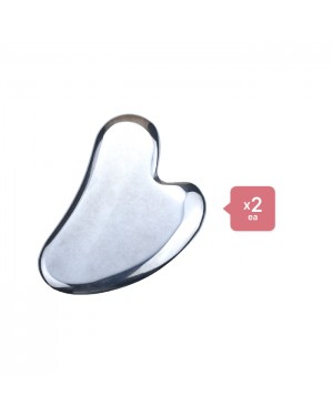 MissLady - Scraping Board Gua Sha Massage Tool (Heart-shaped) (2er) Set - Metallic