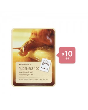 Tonymoly - Pureness 100 Mask Sheet - Snail (10ea) Set - Air Force blue