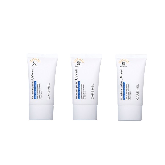 CARE:NEL No Sebum Perfect UV Shield SPF50+ PA++++ - 50ml (3ea) Set