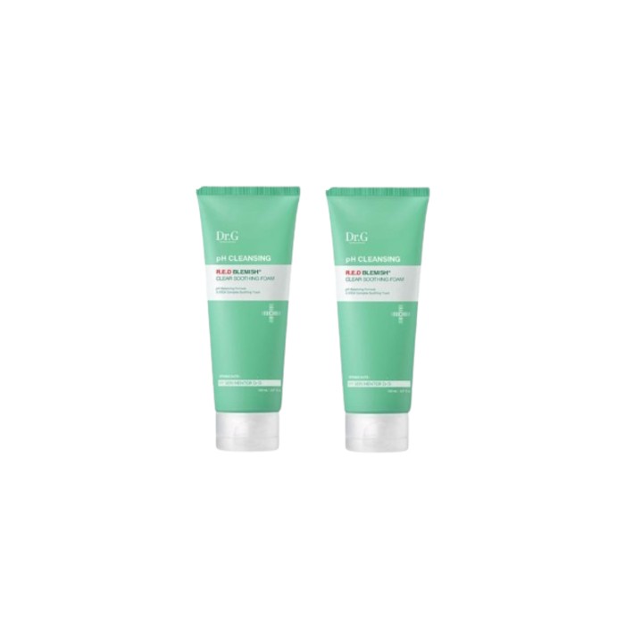 Dr.G R.E.D Blemish Clear Soothing pH Cleansing Foam 150ml - 150ml - White (2ea) Set