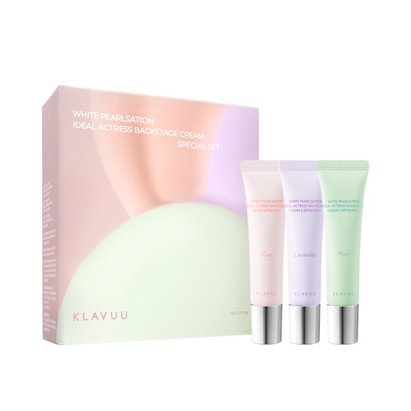KLAVUU - White Pearlsation Ideal Actress Backstage Cream Special Set(Renewal) - 10ml*3