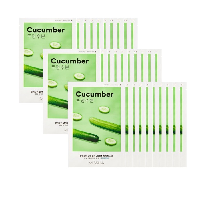 MISSHA - Airy Fit Sheet Mask - Cucumber - 1pc (30ea) Set