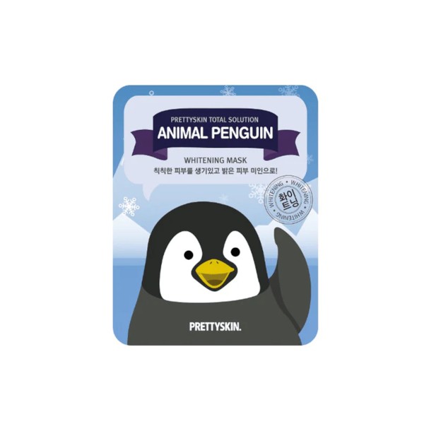 Pretty Skin - Total Solution Animal Penguin Whitening Mask - 1pezzo