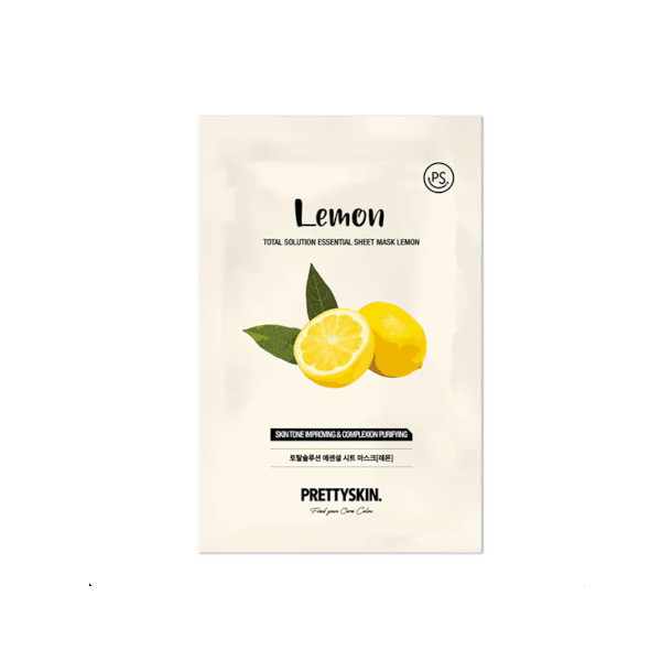Pretty Skin - Total Solution Essential Sheet Mask - Lemon - 1pezzo