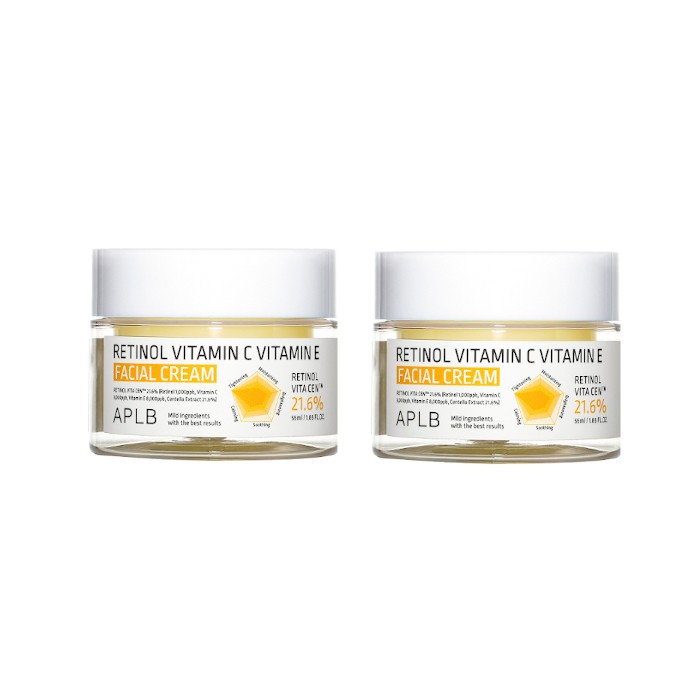 APLB - Retinol Vitamin C Vitamin E Facial Cream - 55ml (2ea) Set