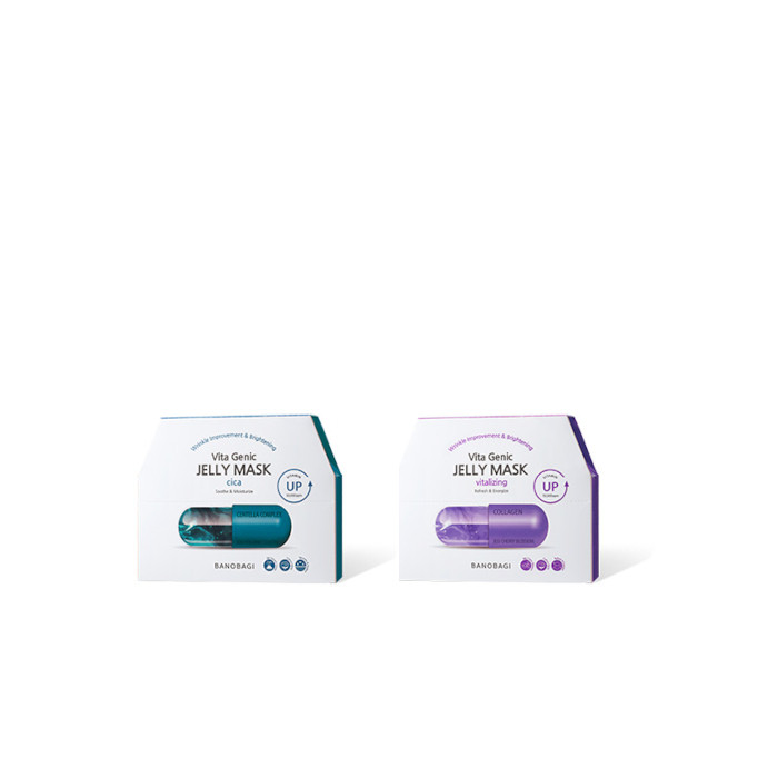 BANOBAGI - Vita Genic Jelly Mask Cica - 10 pcs (1ea) + Vita Genic Jelly Mask Vitalizing - 10 pcs (1ea) set