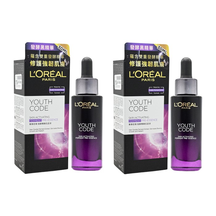 L'OREAL PARIS - Youth Code Skin Activating Ferment Pre-Essence Serum - 30ml (2ea) Set