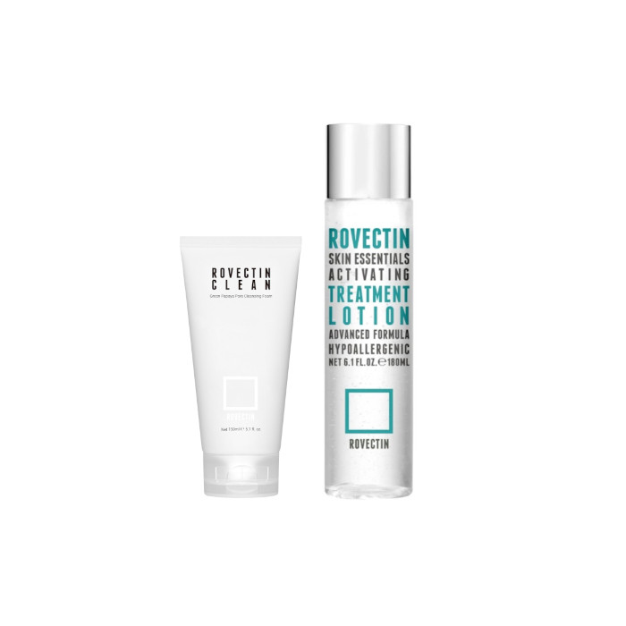 ROVECTIN - Skin Essentials Activating Treatment Lotion - 180ml (1ea) + Clean Green Papaya Pore Cleansing Foam - 150ml (1ea) Set