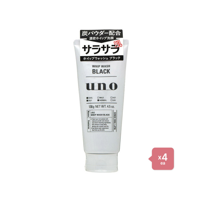 Shiseido - Uno - Whip Wash Black/130g 4pcs Set