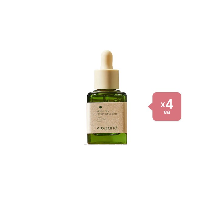 Viegano - Green Tea + Hyaluronic Acid Vegan Hydrating Serum - 35ml (4ea) Set