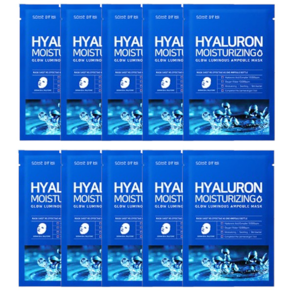 SOME BY MI - Hyaluron Moisturizing Glow Luminous Ampoule Mask (Water) - 10stücke
