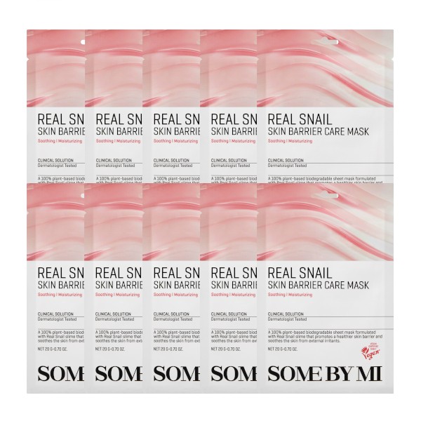 SOME BY MI - Real Snail Skin Barrier Care Mask - 10pcs