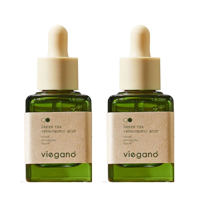 Viegano - Green Tea + Hyaluronic Acid Vegan Hydrating Serum - 35ml (2ea) Set