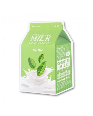 A'PIEU - Milk One Pack Sheet Mask - Green Tea - 1pieza