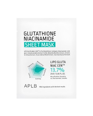 APLB - Glutathione Niacinamide Sheet Mask - 25ml
