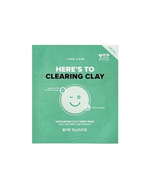 I DEW CARE - Here's To Clearing Clay Exfoliating Clay Sheet Mask - 4pezzi