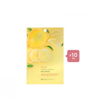 face republic Sleeping Beauty Face Mask - 23ml - Brightening Lemon Extract (10ea) Set