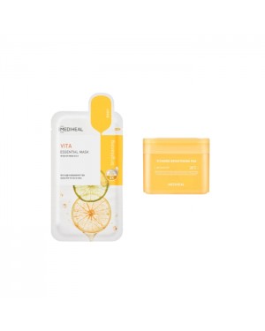 Mediheal - Vitamide Brightening Pad - 100ea + Vita Essential Mask - 10pcs Set