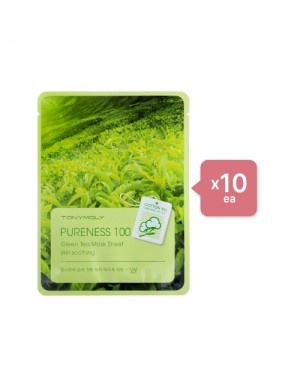 Tonymoly - Pureness 100 Mask Sheet - Green Tea (10ea) Set - India green