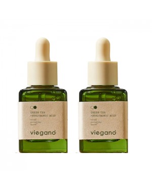 Viegano - Green Tea + Hyaluronic Acid Vegan Hydrating Serum - 35ml (2ea) Set