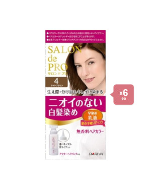 Dariya Salon De Pro Hair Color Emulsion - 1box - 4 Light brown (6ea) Set