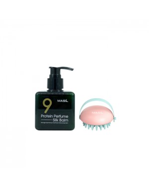 Masil - Protein Perfume Silk Balm - 180ml (1ea) + Head Cleansing Massage Brush - 1pc Set