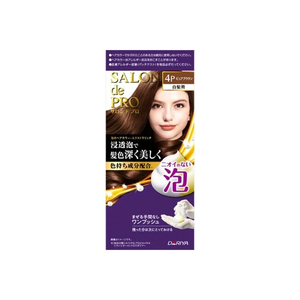 Photos - Hair Dye Dariya - Salon De Pro Foam Hair Color Extra Rich - 1 set - 4P Pure Brown