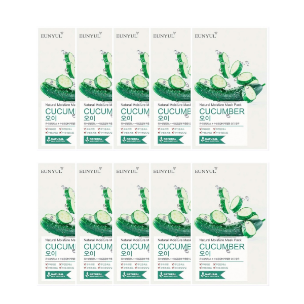 EUNYUL - Pack Masque Hydratant Naturel - Concombre - 10pièces