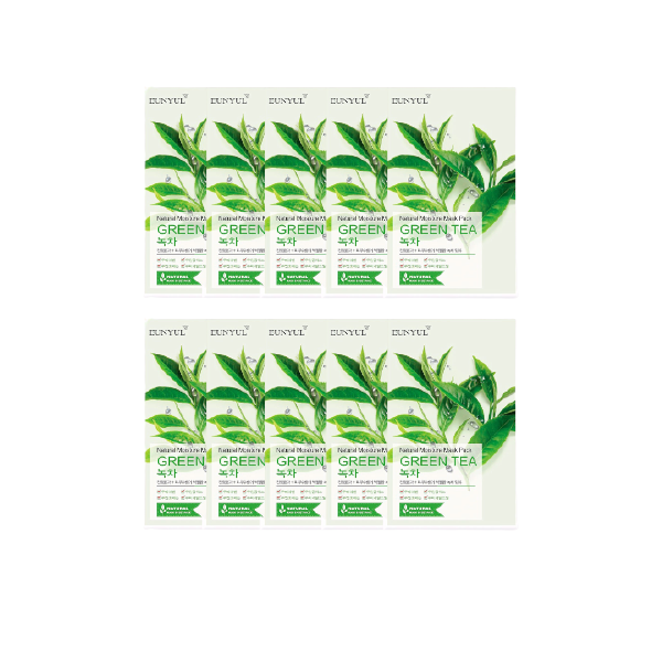 EUNYUL - Pack Masque Hydratant Naturel - Thé Vert - 10pièces